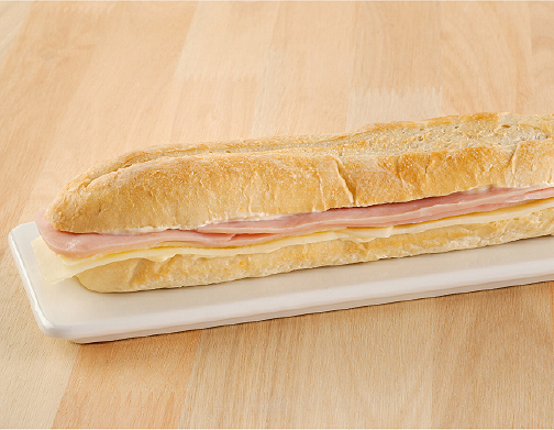 fotos para web sandwich Baguette de jamón cocido y queso